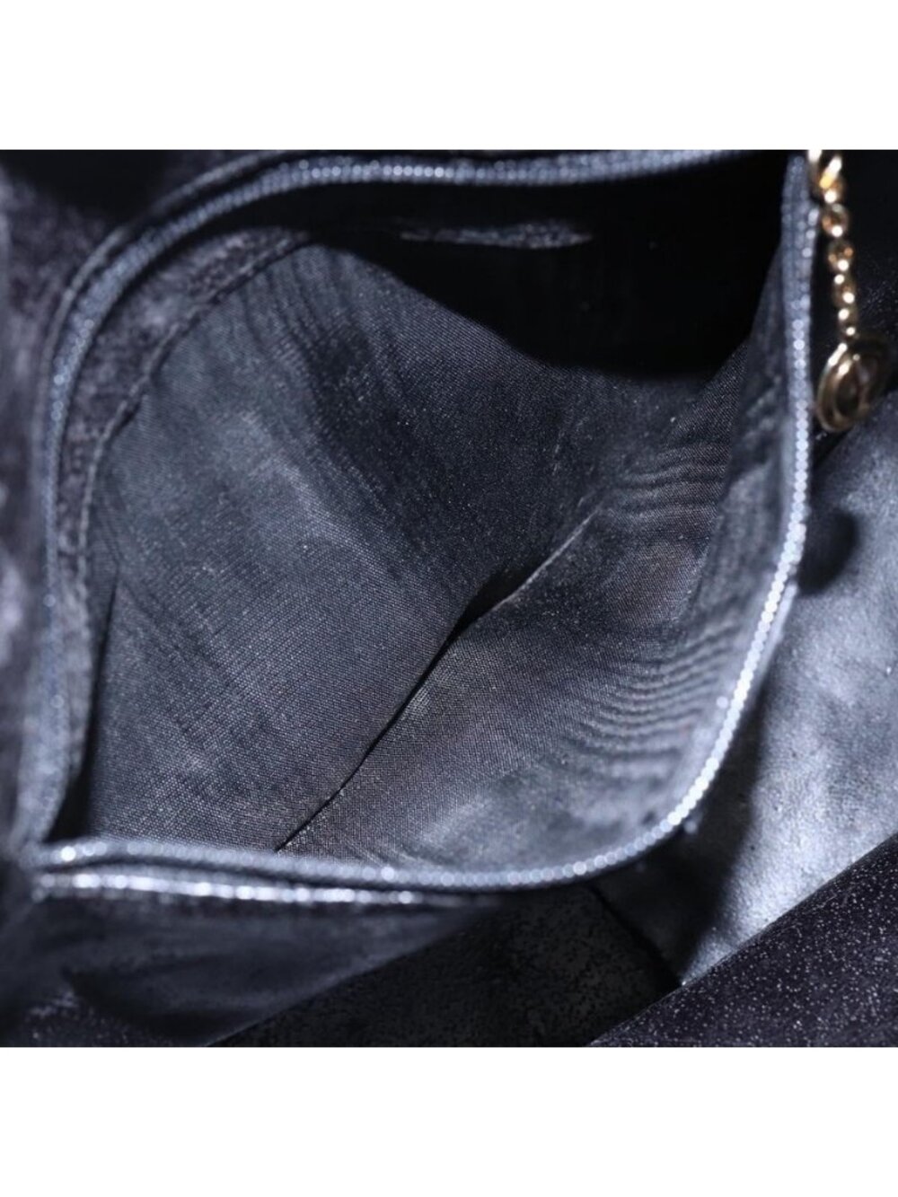 Authentic GUCCI Bamboo Shoulder Bag Leather 2way Black Gold 001 1705 1638 - Picture 3 of 16